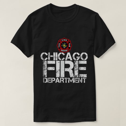 Chicago Fire Department TShirt Firehouse Tee Shirt (Design voorkant)