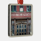 Chicago Fire Station Metalen Ornament (Rechts)