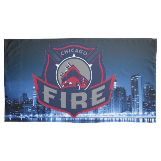Chicago Fire with Skyline Kussensloop (Voorkant)