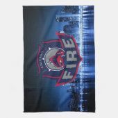 Chicago Fire with Skyline Theedoek (Verticaal)