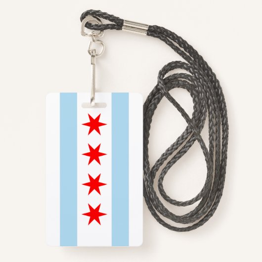 Chicago Flag Badge (Voorkant met draagriem)