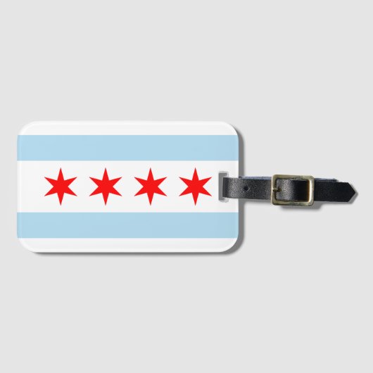 Chicago Flag Bagagelabel (Voorkant (horizontaal))