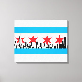 Chicago Flag Canvas Afdruk