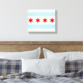 Chicago Flag Canvas Kunst (Insitu (Slaapkamer))