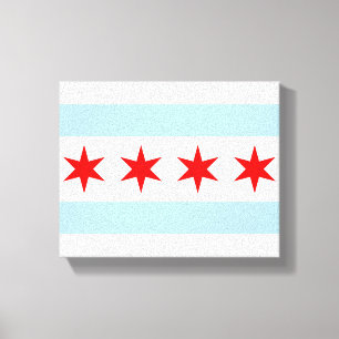 Chicago Flag Canvas Kunst