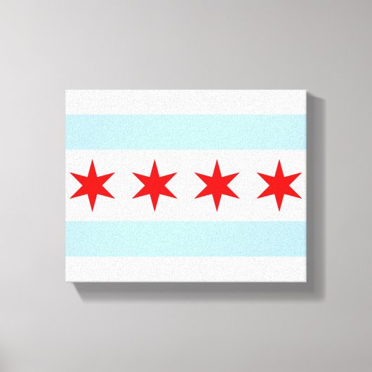 Chicago Flag Canvas Kunst (Voorkant)