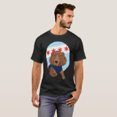 Chicago Flag Dachshund  1 T-shirt (Voorkant volledig)