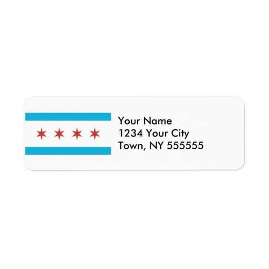 Chicago Flag Etiket (Voorkant)