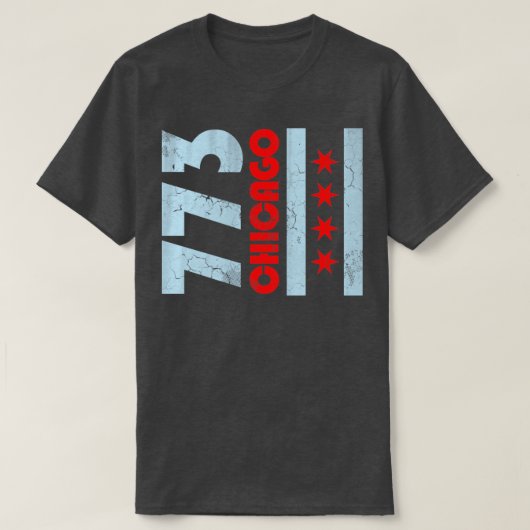 Chicago Flag  Fade T-shirt (Design voorkant)