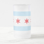 Chicago Flag Frosted Beer Mok (Center)