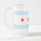 Chicago Flag Frosted Beer Mok (Links)