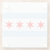 Chicago Flag Glass Onderzetter (Achterkant)