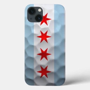 Chicago Flag Golf Ball Pattern iPhone 13 Hoesje