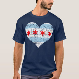 Chicago Flag Heart t shirt