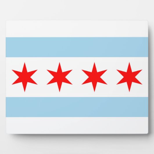 Chicago Flag, Illinois State Plaque (Devant)