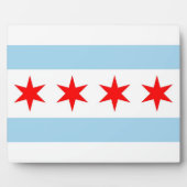 Chicago Flag, Illinois State Plaque Fotoplaat (Voorkant)