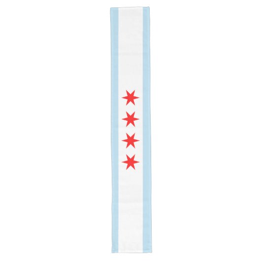 Chicago Flag Lange Tafelloper (Voorkant)