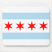 Chicago Flag Mousepad Muismat (Voorkant)