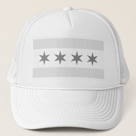 Chicago Flag Noir Trucker Pet (Voorkant)