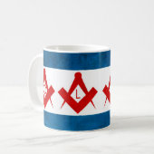 Chicago Flag / Oriental Lodge 33 Coffee Mok (Voorkant links)