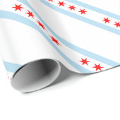 Chicago Flag Pattern Cadeaupapier (Rol Hoek)