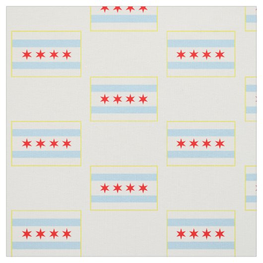 Chicago Flag Pattern Stof (Swatch)