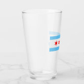 Chicago Flag Pint Glass Glas (Rechts)