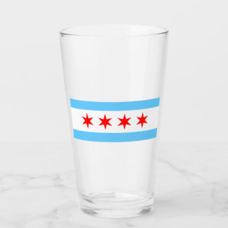 Chicago Flag Pint Glass Glas