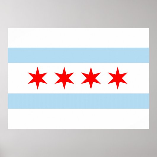 Chicago Flag Poster (Voorkant)