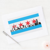 Chicago Flag Rechthoekige Sticker (Envelop)