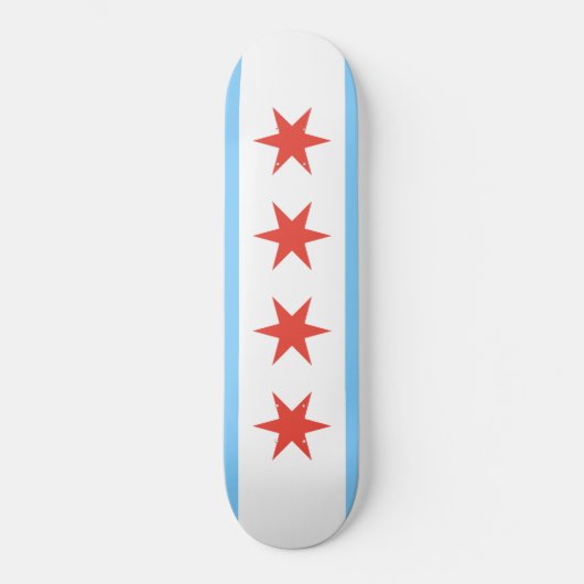 Chicago Flag Schaats Board Skateboard (Voorkant)