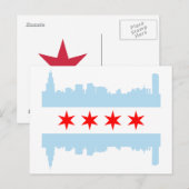 Chicago Flag Skyline Briefkaart (Voorkant / Achterkant)