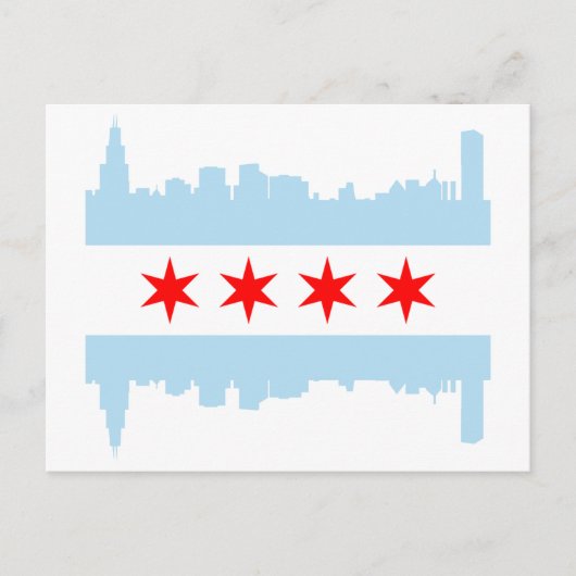 Chicago Flag Skyline Briefkaart (Voorkant)
