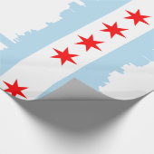 Chicago Flag Skyline Cadeaupapier (Hoek)