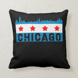 Chicago Flag Skyline Kussen