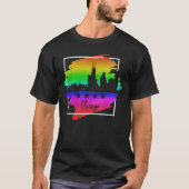 Chicago Flag Skyline LGBT Gay Pride Parade T-shirt (Voorkant)