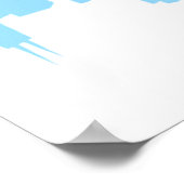 Chicago Flag Skyline Poster (Hoek)