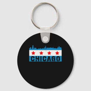  Chicago Flag Skyline Sleutelhanger