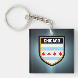 Chicago Flag Sleutelhanger