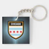 Chicago Flag Sleutelhanger (Achterkant)