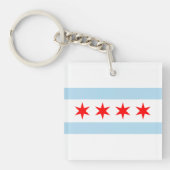 Chicago Flag Sleutelhanger (Voorkant)