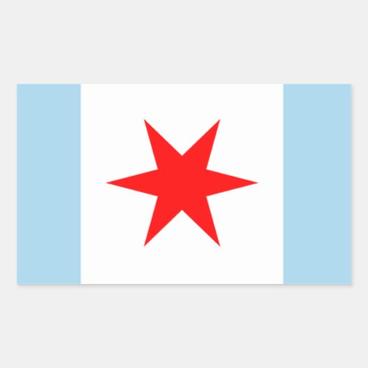 Chicago Flag Star en Stripes Stickers (Voorkant)