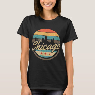 Chicago Flag Tshirt Skyline  Illinois S.V.S.