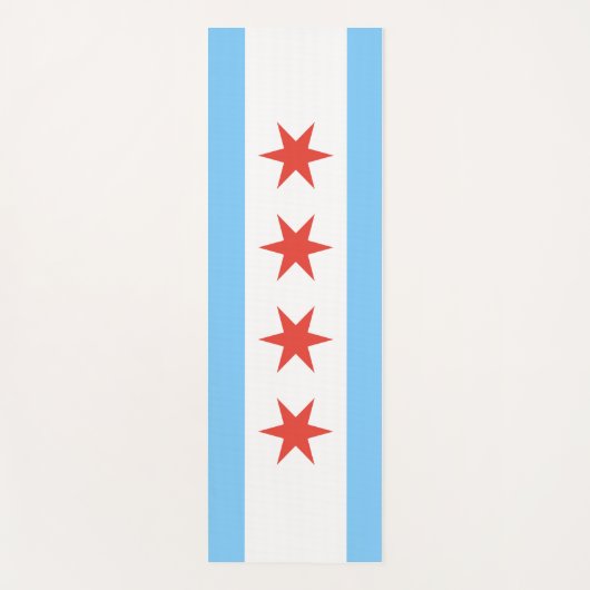 Chicago Flag Yoga Mat (Voorkant)