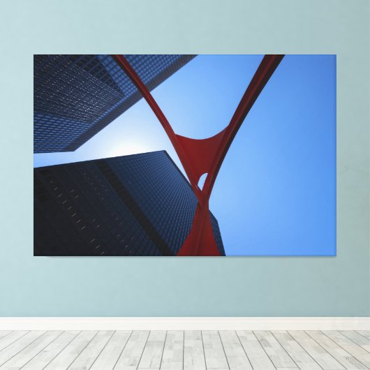 Chicago Flamingo Canvas Afdruk (Insitu (Houten vloer))