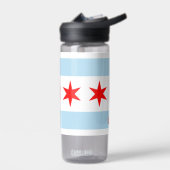 Chicago fles, patriottische Chicago vlag Waterfles (Links)