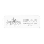 Chicago gestileerde skyline | etiket (Voorkant)