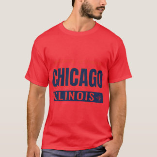 Chicago GPS Coordinates Chi-Town Windy City Souths T-shirt