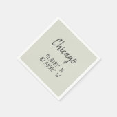 Chicago GPS Coördineert lengtegraad Latitude Servet (Hoek)