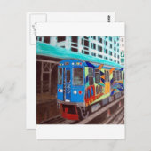 Chicago Graffiti El Train Briefkaart (Voorkant / Achterkant)